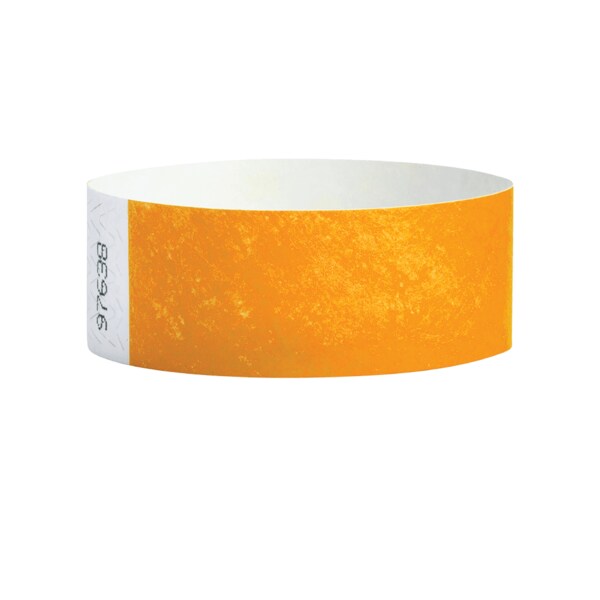 Wristband - Tyvek - Adult Blank 1" x 10" Orange